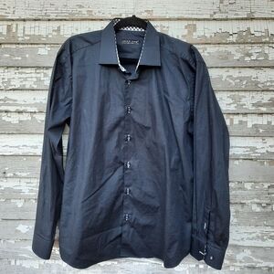 🌟 JARED LANG Button Up LS Collared Dress Shirt size xl